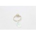 Ring 925 sterling silver semi precious white rainbow gem stone C 275